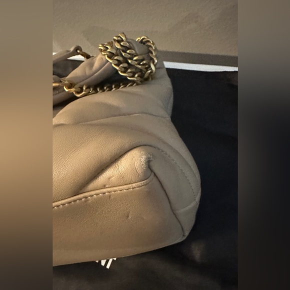 Saint Laurent Small Loulou Puffer Bag Beige Lambskin Leather Gold + Dust Bag - Picture 4 of 11